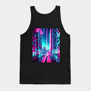 Enhanced Cyberpunk City Street Tank Top